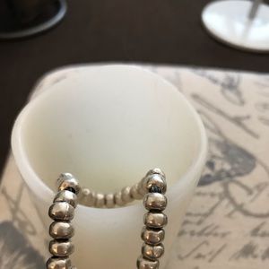 Heavy 925 silver stretch bracelet